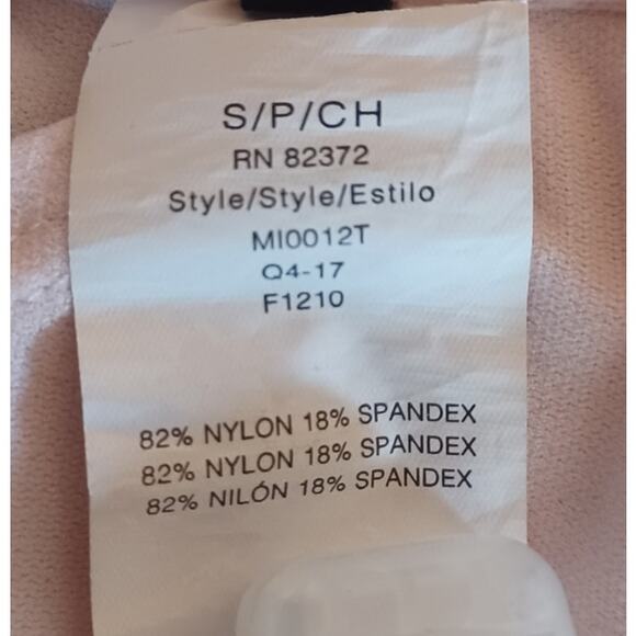 Ibiza Bikini Top Striped Burgundy White and Gold Details Built in Bra Size Small - Picture 6 of 7